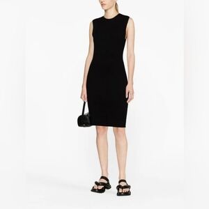 TOTEME Ribbed-knit Dress In Black